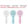 Handheld USB Fan Cooling Mini Fan 3 Speed Air Cooler Fan LED Light for Car Home