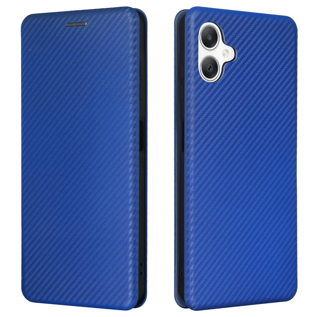 For Samsung Galaxy A06 5G Case Carbon Fiber Texture Drop-Proof PU Leather Phone Cover