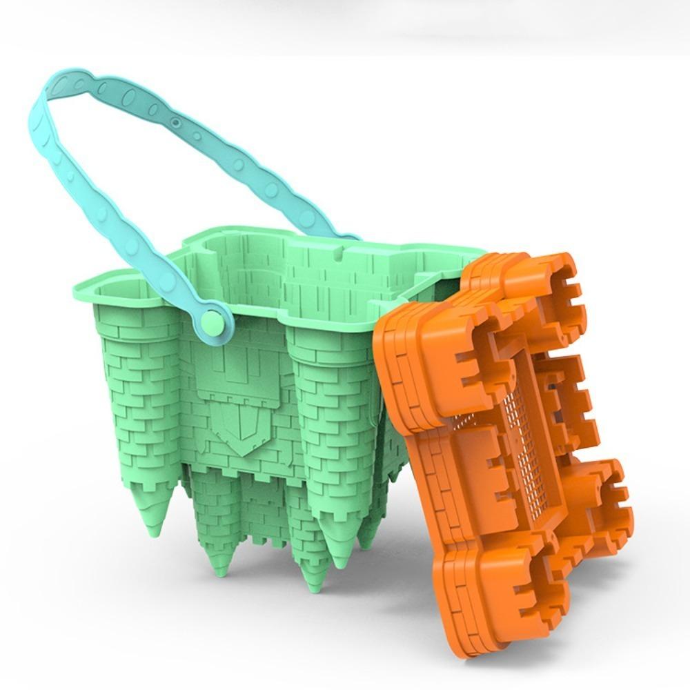 Yellow Castle Sand Mold Toy Beach Accessories Castle Bucket Play Sand Set  Family Games