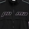 Puma Color Block Letter Embroidery Design Stand Collar Full Zip Long Sleeve Retro Sports Jacket Unisex Jacket Black 628086-01
