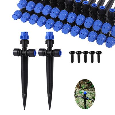 Garten Mikro-Tropfbewässerungsgerät 8-Loch-Spieß-Tropfer Einstellbarer Sprinkler mit 1/4" Schnellanschluss Gartenbewässerungssystem