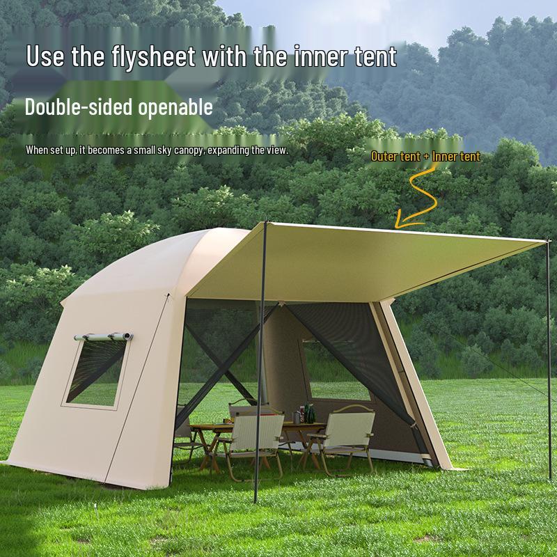 Tente de camping ombragée en maille d'extérieur avec répulsif anti-moustiques et abri rafraîchissant
