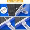 Aluminum Solar Panel End Clamps with Not Slip Grooves Roof Mount Solar Brackets for 30 to 35mm Frame Cabin Marine