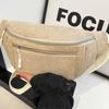 Damen Taillentasche Cord Student Schulterhandtasche Crossbody Brusttasche Bauchtasche Mode Handy Tasche für Frauen Hüfttasche