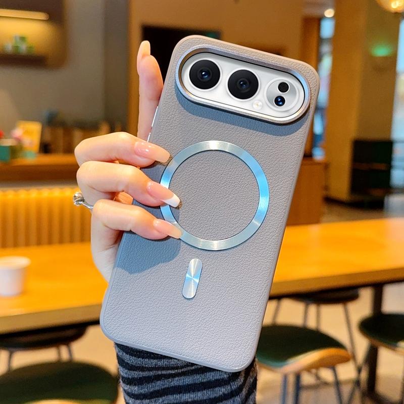 

For Honor 500 and Honor 500 Pro Phone Case Magnetic CD Pattern Leather Metal Alloy Camera Frame Protection Back Cover Honor 500 Pro