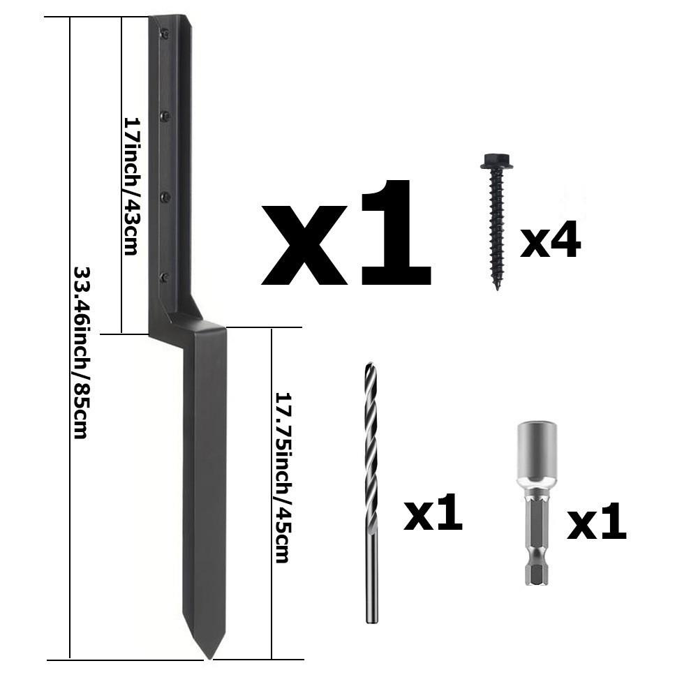 Heavy-Duty Cross-Bar Fence Repair Kit with Metal Reinforcement and Ground Anchors