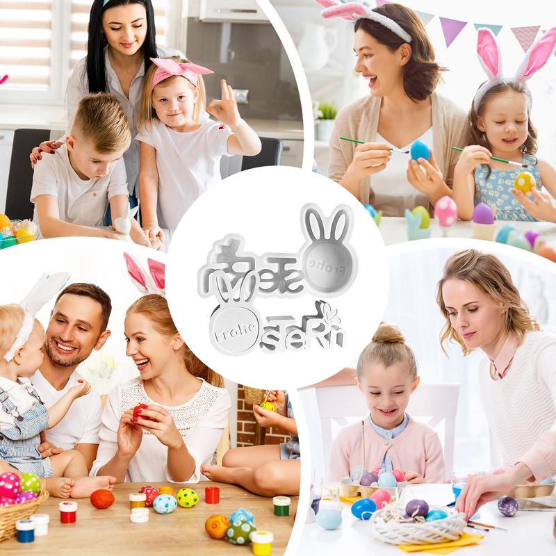 Påskhare Silikonform Djur Ljusformar Non-Stick Aromaterapi Form Festival Bokstäver Heminredning Gjutform