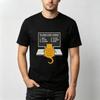 Soft Cotton Unisex Tshirt Funny Cat Computer Daily Schedule Art Print Oneck Trendy Pet Owner Casual Daily Outfit Tops