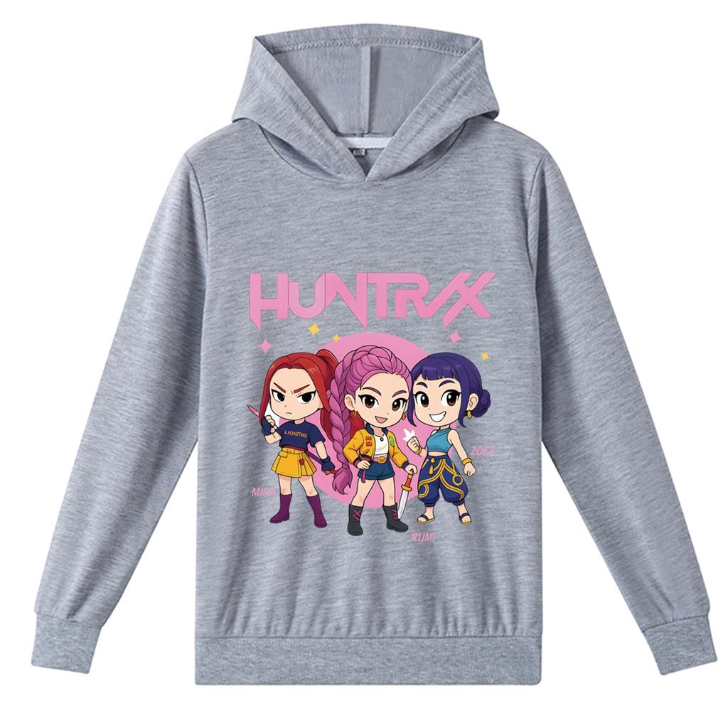 Hettegensere og sweatshirts for barn KPop Demon Hunters trykt løs hettegenser for barn