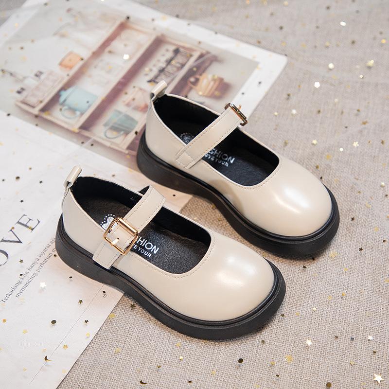 

Girls Leather Shoes, Performance Shoes, Single Shoes 36 бежевий