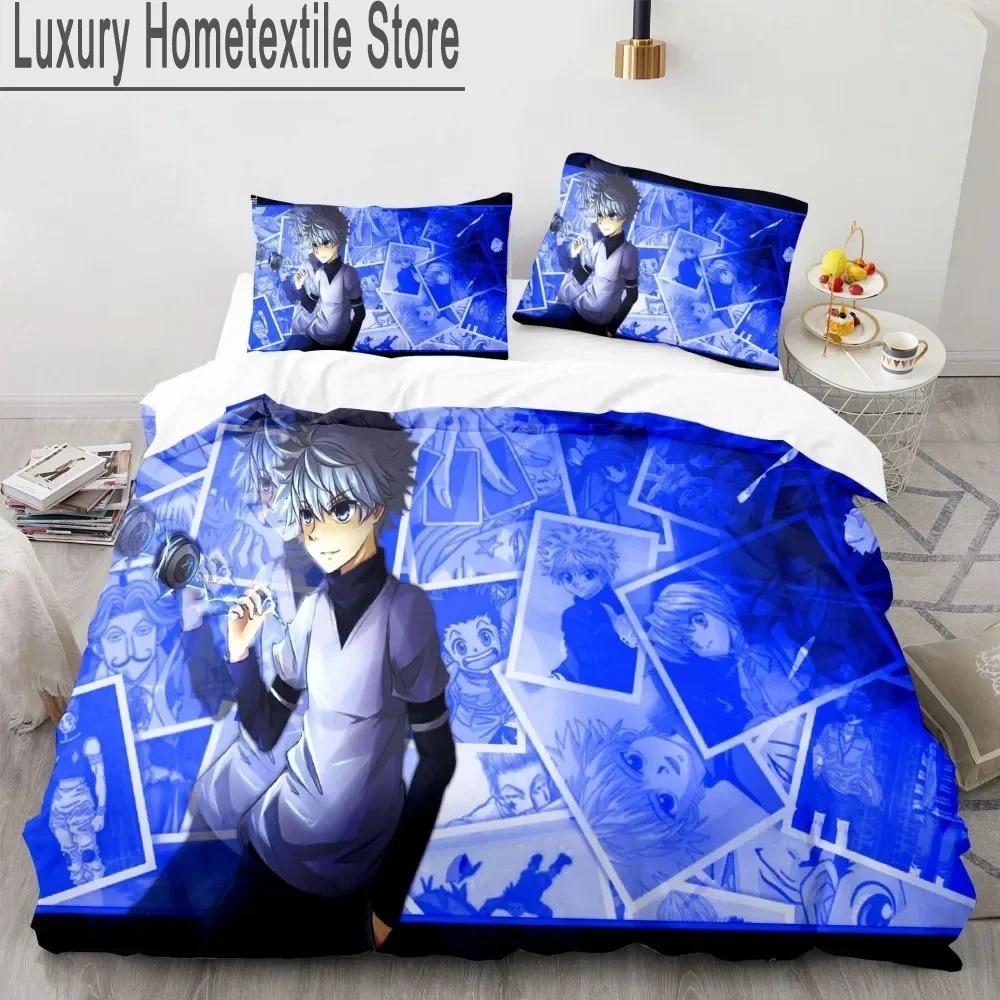 3d Anime Hunter X Hunter Bedding Set Duvet Cover Bed Set Quilt Cover Pillowcase Comforter king Queen Size Boys Adult Bedding Set
