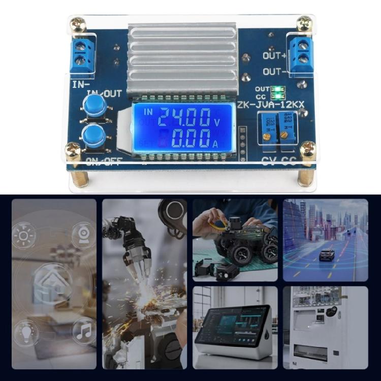 DC5.3V To 32V 12A Step Down Voltage Regulator with PreciseLCD Display for Lab Experiments and ATVs