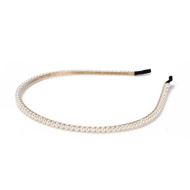 Neues Perlen-Haarband Damenmode Einfaches Rutschfestes Stirnband Elastisches Make-up Waschgesicht Reif Haarband Mädchen Haarschmuck
