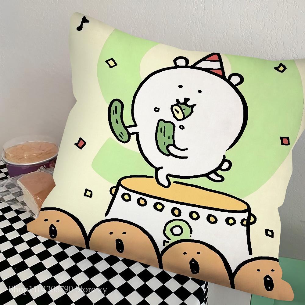 Kawaii Jokes Bear Pillow Case Square Pillow Bedroom Sofa Leisure Comfort Cushion Car Living Room Home Decoration