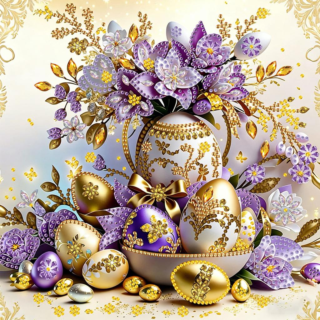 Easter Special Shaped 5D DIY Partial Drill Diamonds Paintings Gem Art for Adults DIY Gift Home Decor Crystal Diamond Art 30x30cm