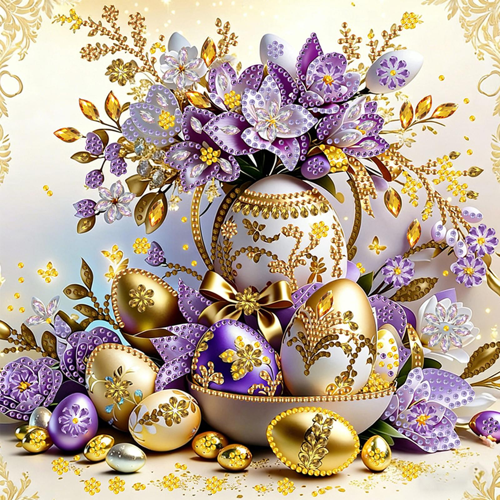 

Easter Special Shaped 5D DIY Partial Drill Diamonds Dots Gem Art Kits for Adults Home Decor Crystal Diamond Art 11.81 X11.81inch