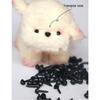 Handmade DIY Plush Twist Stick Accessories: Black Eyes & Nose for Puppy Dolls