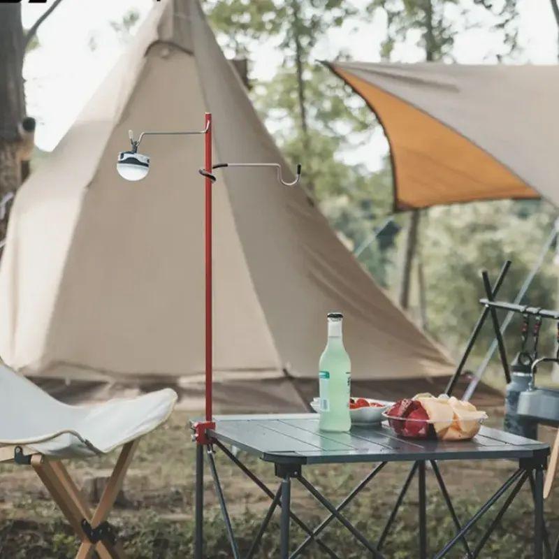 Edelstahl Lampenhalter Haken Tragbarer Zeltstangen Lichthalter Jagd- und Angel Laternenaufhänger Outdoor Camping Werkzeug