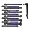 13Pcs Ball End Hex Screw Driver Bit 1/4inch Magnetic Hex Impact Wrenches Bit Set 2/2.5/3/3.5/4/5/6/7/8/9/10/12mm