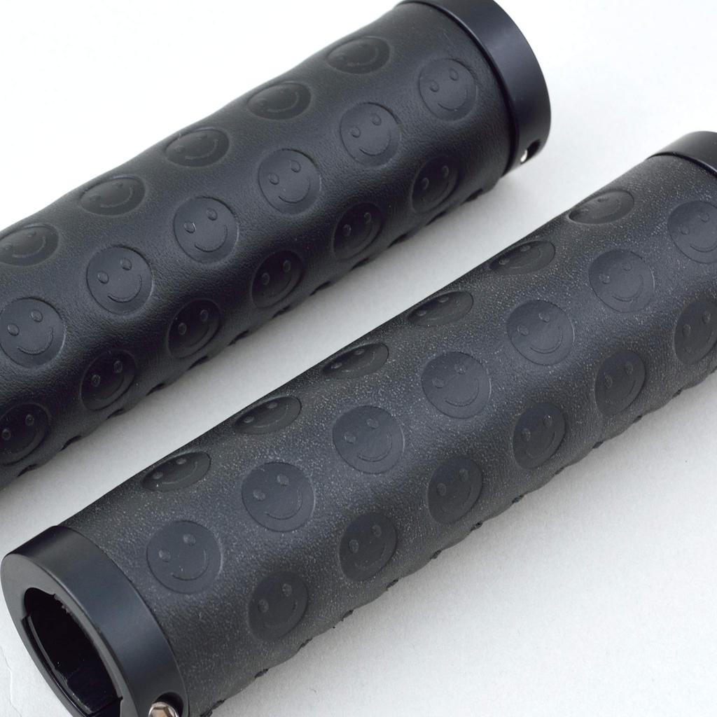 I live Bicycle Grips Grip Small Set and [Smile Leather] Black, (Left Right)
