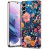 Transparent Phone Case Cover for Samsung Galaxy S25 S24 S23 S22 S20 S21 FE Ultra S24 S23 S10 S10E Plus Abstract Flower Pattern