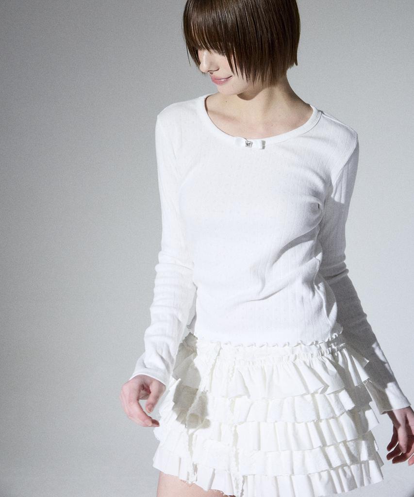 ALIENAR Cubic Ribbon Long-Sleeved (Wh)