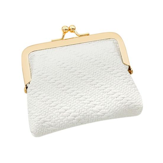 Mini Bærbar Myntpung Faux Skinn Kyss Lås Vekslepose Flerbruks Nøkler