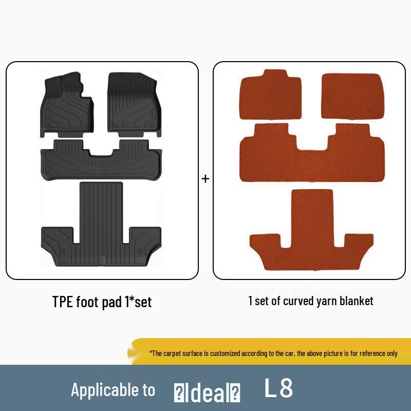 Li Auto L8 TPE Floor and Trunk Mats for 23-24 Models