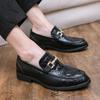 Fashion Crocodile Pattern Men Fashion Shoes Office Business Men Dress Shoes Luxury Brand  Italian Men Oxford Footwear Metal Decoration