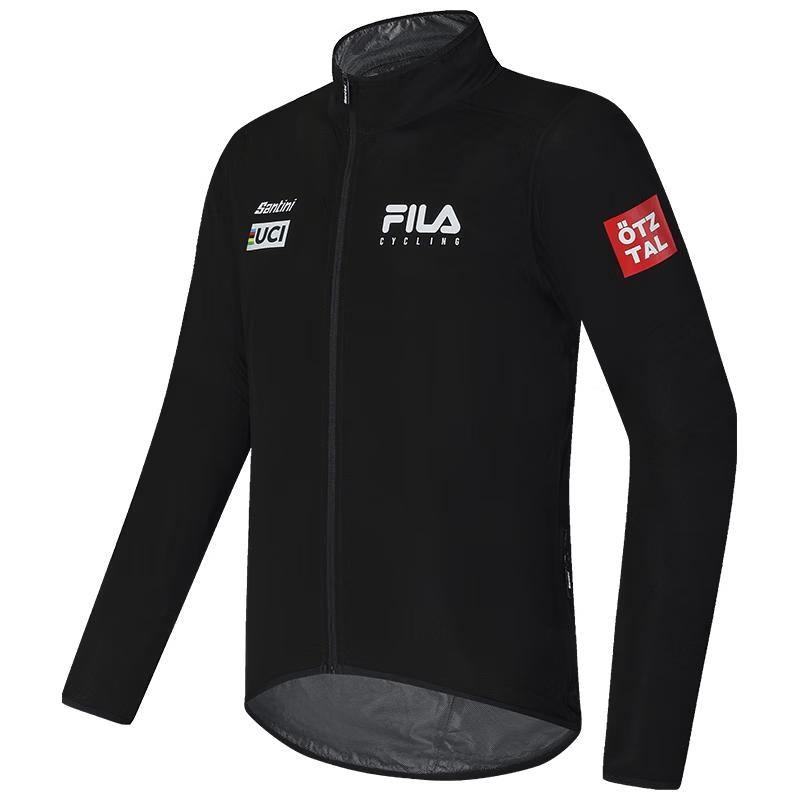 

FILA Unisex Slim-Fit Stand Collar Cycling Jacket L