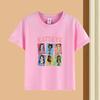 KATSEYE Graphic Print T-Shirt for Boys Girls Kids 230gsm Cotton Crew Neck Tee Casual Summer Top 60123-1