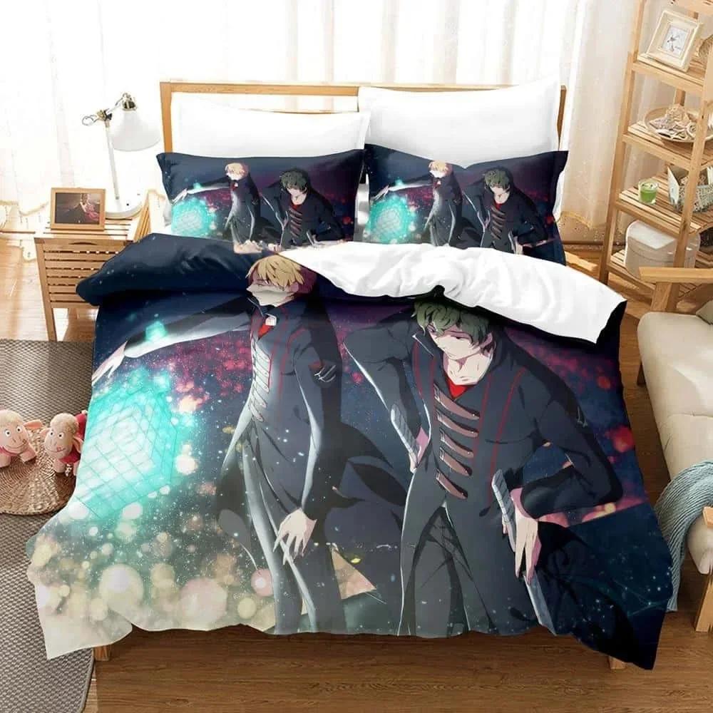 3D Anime World Trigger Bedding Set Printed With Pillowcase Bed Duvet Cover Soft Single Double Queen Super King Size Home Textile