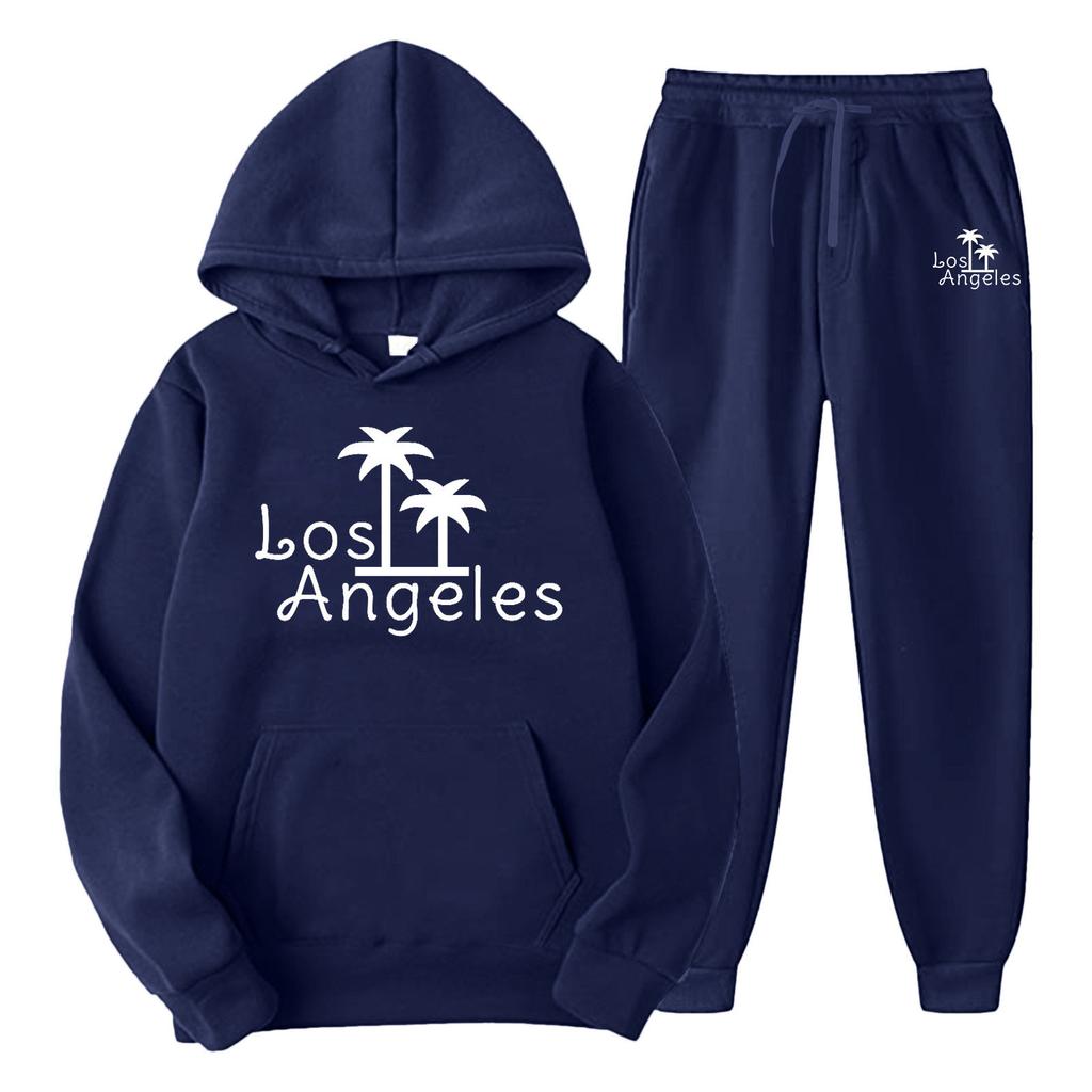 New cross-border foreign trade pullover men's and women's same sports sweater set fashion sweater sweatpants fleece hoodie set