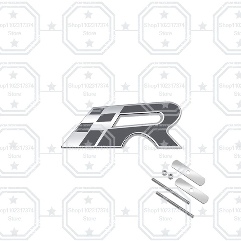 gycsn9 3D R Front Grill Emblem Metal Car Side Badge Decoration Rear Trunk Sticker For 300 LEON 5f IBIZA 6j ATECA Race Flag