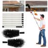 10.1ft Gutter Cleaning Brush, Gutter Cleaning Tool, Roofing Guard Cleaner Tool with Telescoping Extension Pole, Easily Remove Leaves and Debris from t