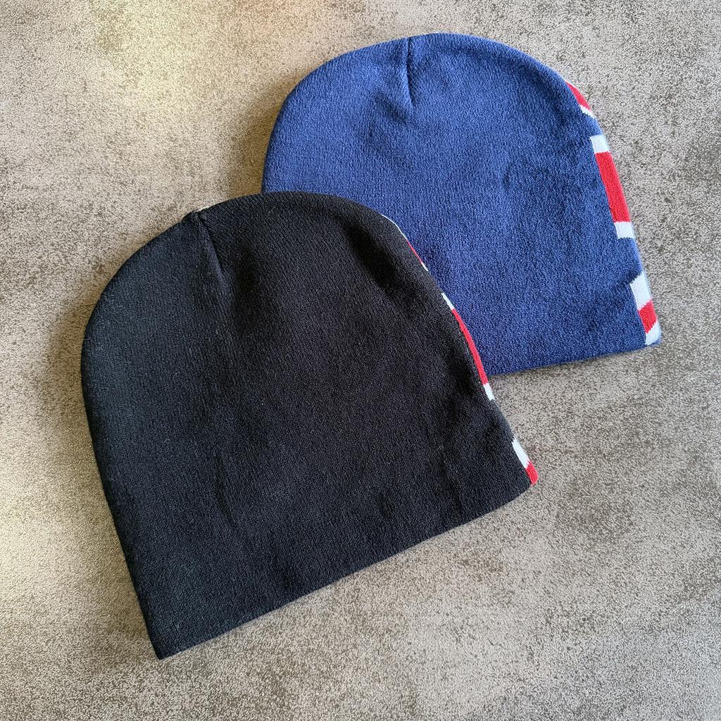 UK-Muster Strickmütze für Herren Damen Stilvolle Warme Wintermütze