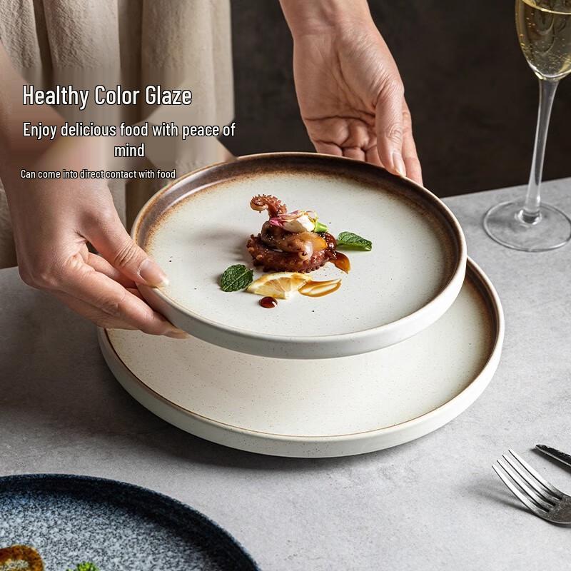 PINYU Underglaze Ceramic European Style Dinner Plate
