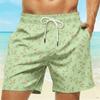 Summer Men's Striped Checked 3D Printed Beach Shorts