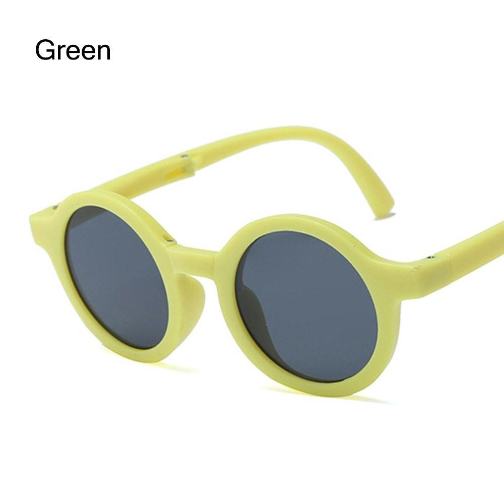 

Fashion Round Frame Kids Sunglasses Outdoor Uv 400 Foldable Sunglasses Travel Goggle For Toddler Boys Girls