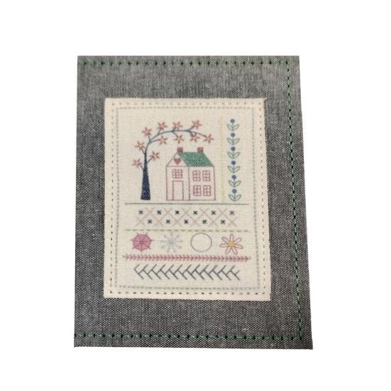 

Embroidery Stitch Book Kit DIY Embroidery Reference Book Stitch Guide Threads Needles Scissors Sewing Tools Set Portable Embroidery Kit for Beginners A