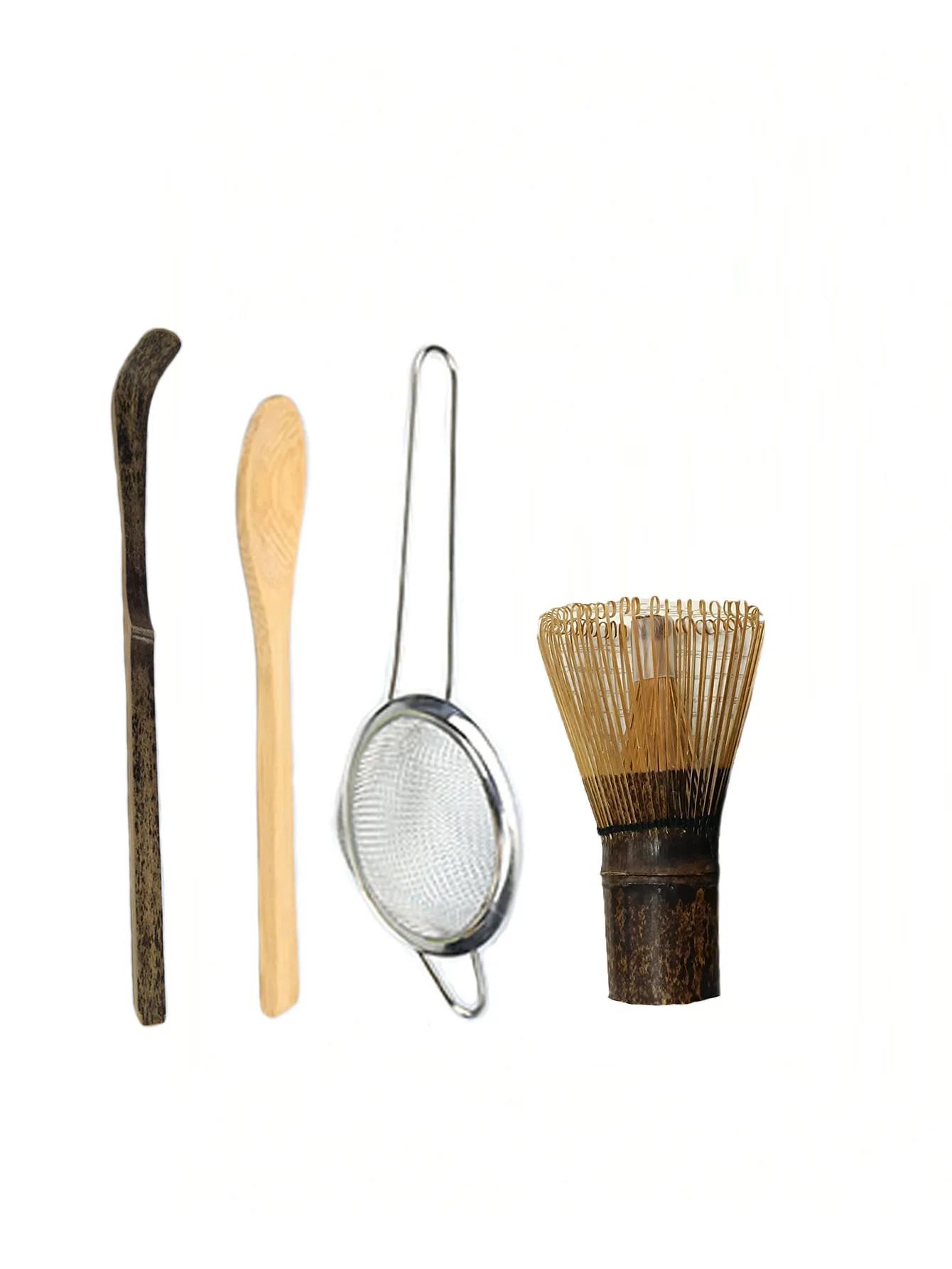 

2/4PCS Purple Bamboo Whisk Tea spoon Matcha Whisk Tea Spoon And Scoop Tea Strainers Tea-making Tools, Perfect Matcha Starter Kit