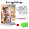 Christmas Snowman Candy Cane Pearl Painting Art Painting Kit Handmade DIY Home Decoration Painting