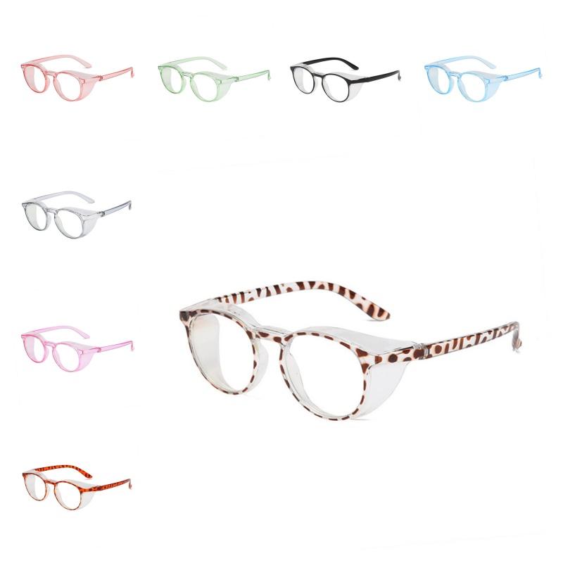 Retro Circular Anti-blue Light Eyeglasses Wind And Sandproof Pc Frame Clear Lenses Unisex Sunnies