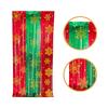 Christmas Snowflake Pattern Fringe Curtain Photo Prop for Holiday Gatherings Quick Setup Accessories 2MX1M Party Decoration