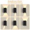 Applique murale LED - NETTLIFE - Modèle 5W IP65 - Noir - Blanc chaud 3000K - Métal