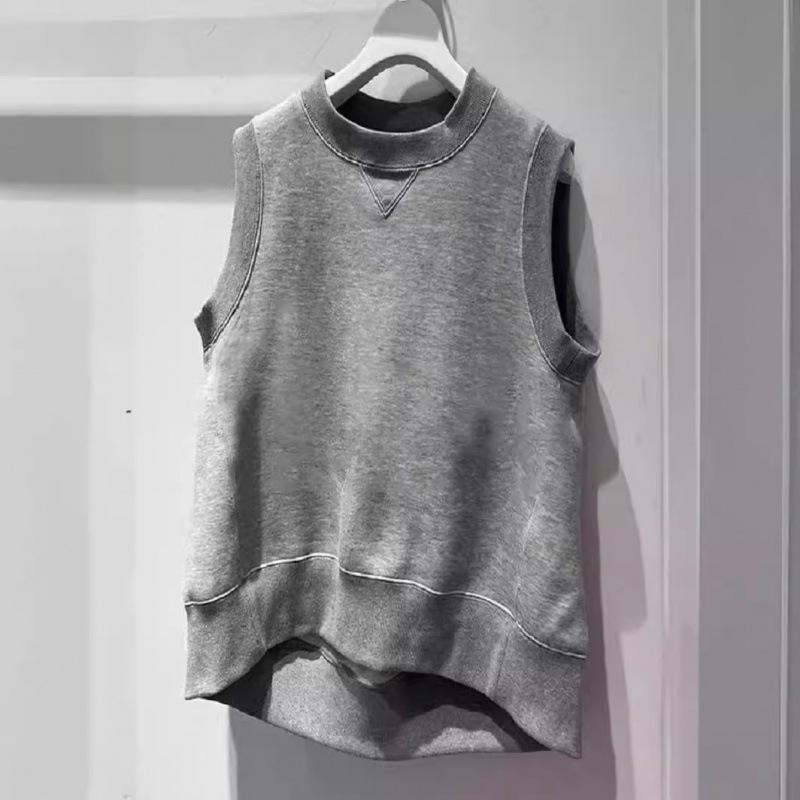 

FOG SACAI Весна 2024 Женский Повседневный Спортивный Жилет Без Рукавов С Круглым Вырезом Large серый