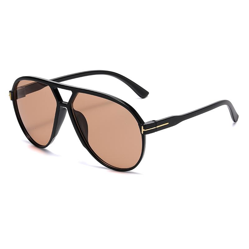 Letter T Double Beam Large Frame Toad Mirror  New Retro Sunglasses Pilot Sunglasses Sunglasses Sunglasses JH30