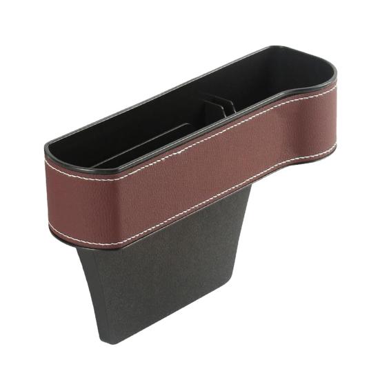 Car Seat Gap Filler Organizer Faux Leather Storage Box with Phone Slot Sunglasses Compartment RFID Protection Non-Slip Silicone Universal Car