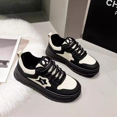 Black and White Stars Soft Baseplate Women's Shoes High Value Shoes Sports White Shoes
