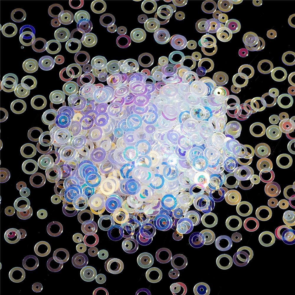 

10g Holographic Glitter For Resin Filler Hollow Circle Sequins Epoxy Resin Filling Accessories Resin Shaker Filler DIY Crafts белый